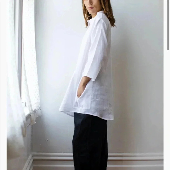 Jess Brown Atelier Tunic in Moon Linen - Picture 6 of 11